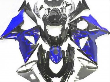 Venta Carenado Moto Suzuki GSXR 1000 2009-2016 - Negro Brillante Azul Llama