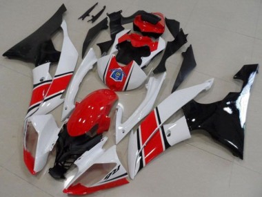 Venta Plásticos Moto ABS Yamaha YZF R6 2008-2016 - Blanco Rojo Negro Brillante