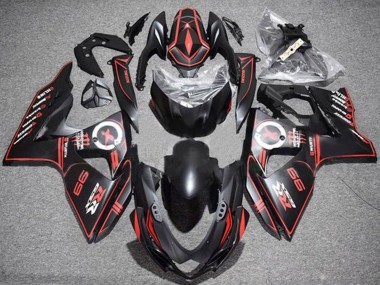Venta Carenados Moto Suzuki GSXR 1000 2009-2016 - Negro Mate Rojo Pinstripe