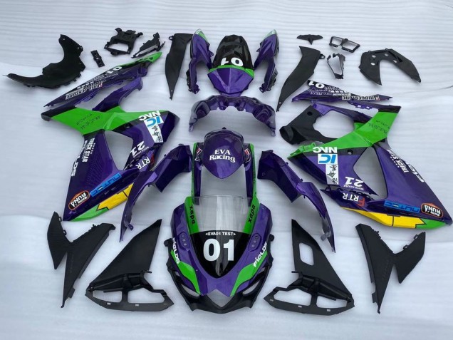 Venta Carenados Moto Suzuki GSXR 1000 2009-2016 - Púrpura Verde Negro Amarillo 01