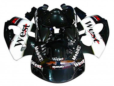 Venta Carenados Moto Suzuki GSXR 600 / GSXR 750 1996-2000 - Negro Blanco West