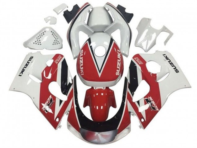 Venta Carenados Moto Suzuki GSXR 600 / GSXR 750 1996-2000 - Rojo Blanco Negro Raya