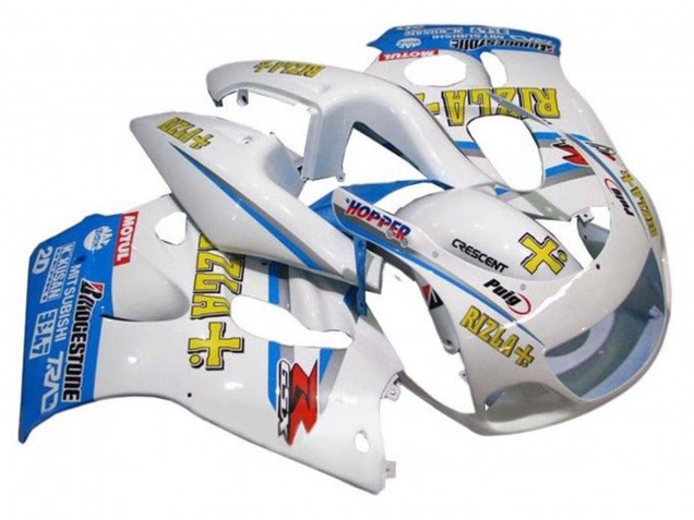 Venta Carenados Moto Suzuki GSXR 600 / GSXR 750 1996-2000 - Blanco Azul Amarillo Rizla