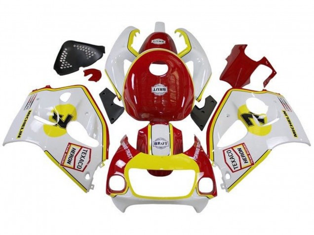 Venta Carenados Moto Suzuki GSXR 600 / GSXR 750 1996-2000 - Blanco Rojo Amarillo Texaco