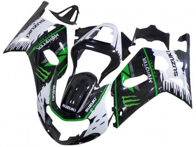 Venta Carenados Moto Suzuki GSXR 600 / GSXR 750 2001-2003 - Blanco Negro Verde Monstruo