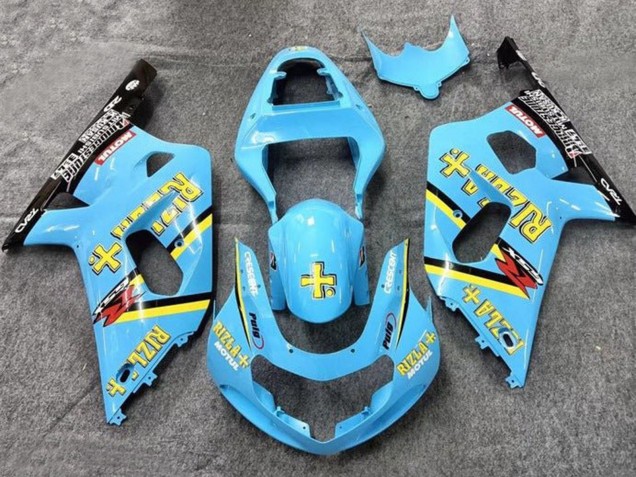 Venta Carenados Moto Suzuki GSXR 600 / GSXR 750 2001-2003 - Azul Claro Amarillo Negro Negro Rizla