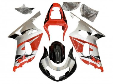 Venta Carenados Moto Suzuki GSXR 600 / GSXR 750 2001-2003 - Plata Rojo Negro Brillante