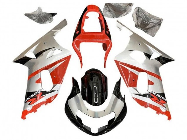 Venta Carenados Moto Suzuki GSXR 600 / GSXR 750 2001-2003 - Plata Rojo Negro Brillante