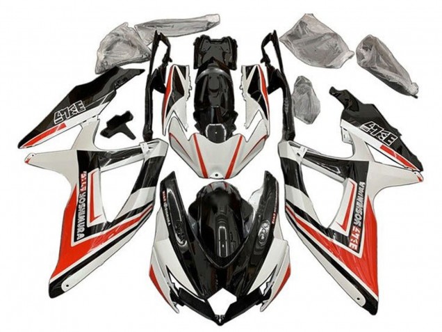 Venta Carenados Moto Suzuki GSXR 600 / GSXR 750 2008-2010 - Blanco Naranja Negro Brillante Yoshimura