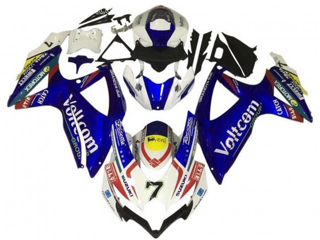 Venta Carenados Moto Suzuki GSXR 600 / GSXR 750 2008-2010 - Blanco Azul Amarillo Rojo Voltcom 7