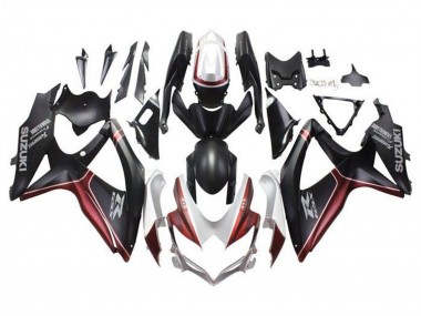 Venta Carenados Moto Suzuki GSXR 600 / GSXR 750 2008-2010 - Blanco Rojo Negro Mate