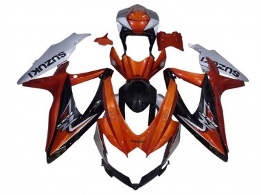 Venta Carenado Moto Suzuki GSXR 600 / GSXR 750 2008-2010 - Plata Naranja Negro Brillante