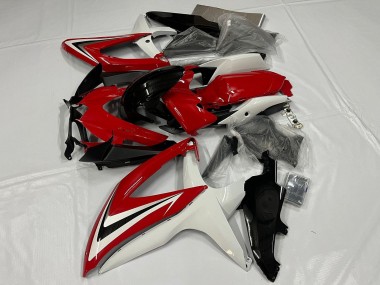 Venta Carenado Moto Suzuki GSXR 600 / GSXR 750 2008-2010 - Blanco Rojo Negro Brillante
