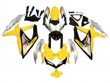 Venta Carenados Moto Suzuki GSXR 600 / GSXR 750 2008-2010 - Plata Amarillo Negro Brillante
