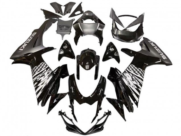 Venta Carenados Moto Suzuki GSXR 600 / GSXR 750 2011-2024 - Negro Brillante Plata