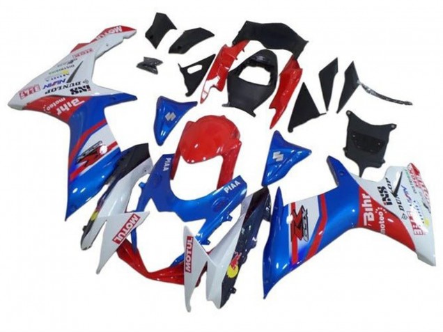 Venta Carenados Moto Suzuki GSXR 600 / GSXR 750 2011-2024 - Azul Blanco Rojo Motul