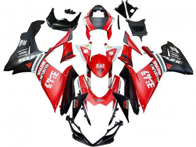Venta Carenados Moto Suzuki GSXR 600 / GSXR 750 2011-2024 - Rojo Blanco Negro Motul