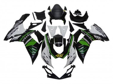 Venta Carenados Moto Suzuki GSXR 600 / GSXR 750 2011-2024 - Blanco Verde Negro Monstruo 46