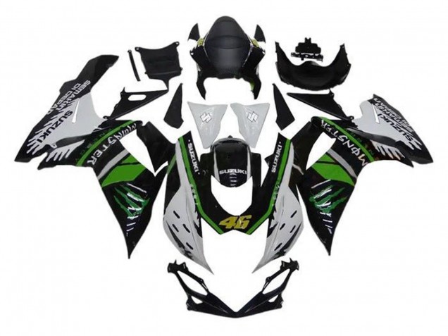 Venta Carenados Moto Suzuki GSXR 600 / GSXR 750 2011-2024 - Blanco Verde Negro Monstruo 46