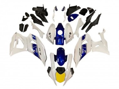 Venta Carenados Moto Yamaha YZF R7 2021-2024 - Blanco Amarillo Azul Raya