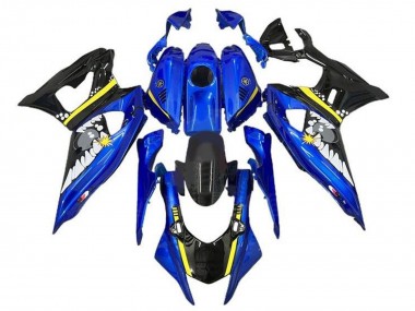 Venta Carenados Moto Yamaha YZF R7 2021-2024 - Azul Negro Amarillo Tiburón