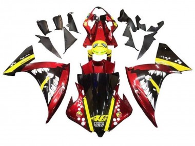 Venta Carenados Moto Yamaha YZF 1000 R1 2012-2014 - Rojo Amarillo Negro Tiburón