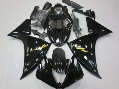 Venta Carenados Moto Yamaha YZF 1000 R1 2012-2014 - Negro Brillante Oro Calcomanías