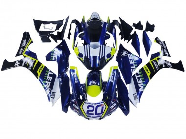 Venta Carenados Moto Yamaha YZF 1000 R1 2020-2025 - Blanco Azul Amarillo Negro