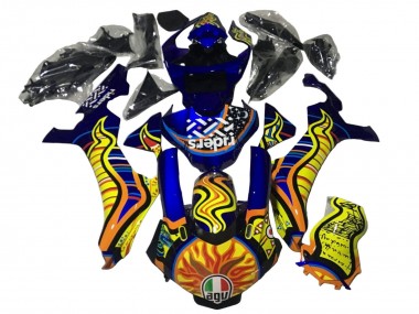 Venta Carenados Moto Yamaha YZF 1000 R1 2020-2025 - Azul Amarillo Naranja Tribal Sun