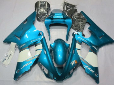 Venta Carenados Moto Yamaha YZF 1000 R1 2000-2001 - Azul Blanco Plata