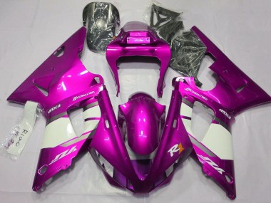 Venta Carenados Moto Yamaha YZF 1000 R1 2000-2001 - Raspberry Blanco Plata