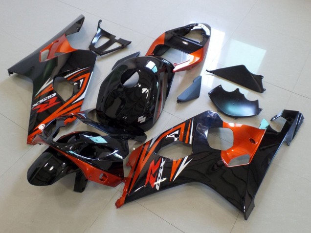 Venta Carenados Moto Suzuki GSXR 600 / GSXR 750 2004-2005 - Negro Brillante Naranja
