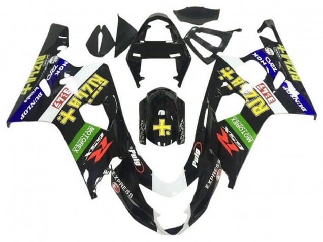Venta Carenados Moto Suzuki GSXR 600 / GSXR 750 2004-2005 - Negro Brillante Azul Verde Amarillo Rizla