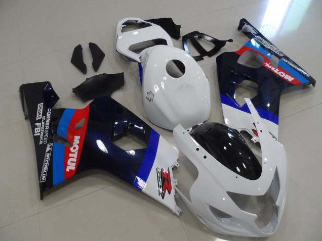 Venta Carenados Moto Suzuki GSXR 600 / GSXR 750 2004-2005 - Blanco Azul Rojo Negro Motul