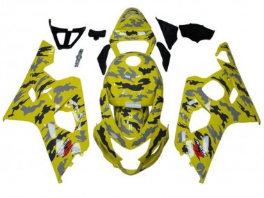 Venta Carenados Moto Suzuki GSXR 600 / GSXR 750 2004-2005 - Amarillo Negro Gris Camouflage