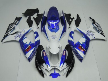 Venta Carenados Moto Suzuki GSXR 600 / GSXR 750 2006-2007 - Blanco Azul Negro Corona Extra Motul