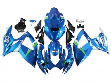 Venta Carenados Moto Suzuki GSXR 600 / GSXR 750 2006-2007 - Azul Verde Blanco Ecstar