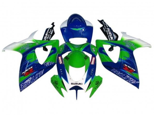 Venta Carenados Moto Suzuki GSXR 600 / GSXR 750 2006-2007 - Blanco Azul Verde Alstare