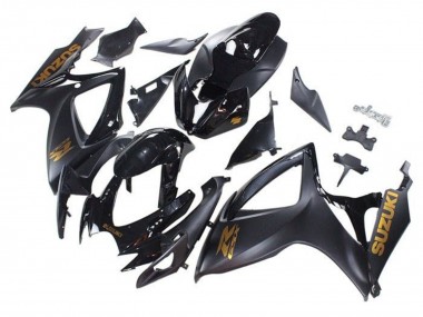 Venta Carenados Moto Suzuki GSXR 600 / GSXR 750 2006-2007 - Negro Mate Negro Brillante Oro