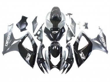 Venta Carenados Moto Suzuki GSXR 600 / GSXR 750 2006-2007 - Plata Negro Brillante Blanco