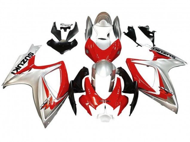 Venta Carenados Moto Suzuki GSXR 600 / GSXR 750 2006-2007 - Plata Rojo Negro