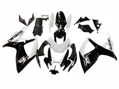 Venta Carenado Moto Suzuki GSXR 600 / GSXR 750 2006-2007 - Blanco Negro Brillante