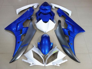 Venta Carenados Moto Yamaha YZF R6 2006-2007 - Blanco Azul Negro Mate