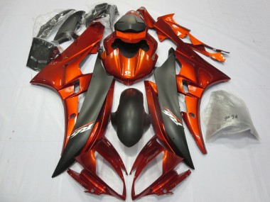 Venta Carenados Moto Yamaha YZF R6 2006-2007 - Naranja Negro Mate