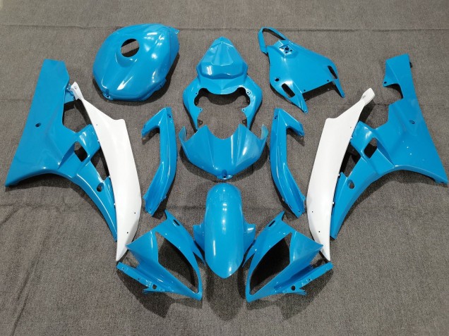 Venta Carenados Moto Yamaha YZF R6 2006-2007 - Azul Claro Blanco