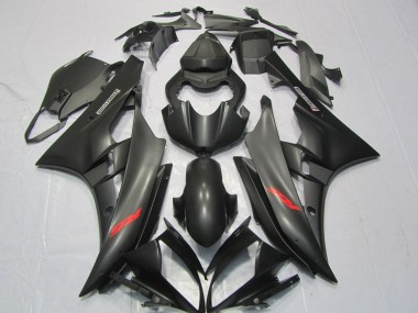 Venta Carenados Moto Yamaha YZF R6 2006-2007 - Negro Mate Rojo Calcomanías
