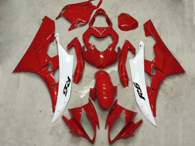 Venta Kits Carenado Moto Yamaha YZF R6 2006-2007 - Blanco Rojo