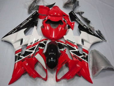 Venta Carenados Moto Yamaha YZF R6 2006-2007 - Rojo Blanco Negro Brillante Michelin Motul