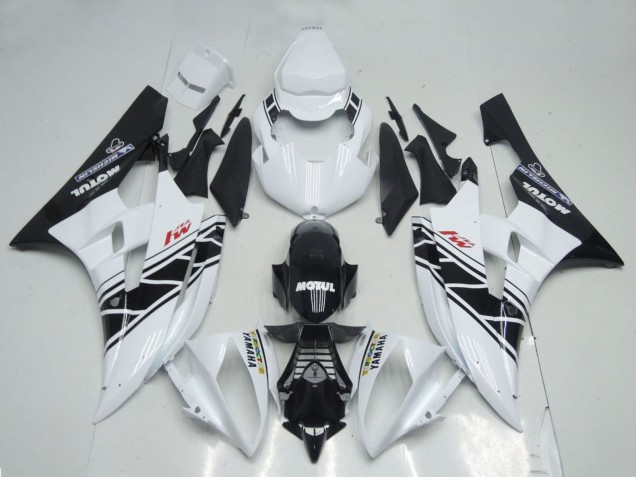 Venta Carenados Moto Yamaha YZF R6 2006-2007 - Blanco Negro Brillante Motul Michelin