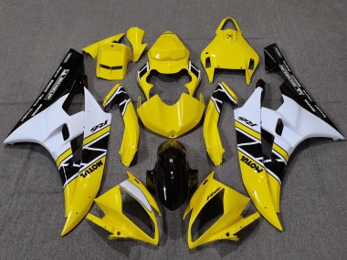 Venta Carenados Moto Yamaha YZF R6 2006-2007 - Amarillo Blanco Negro Brillante Motul Michelin